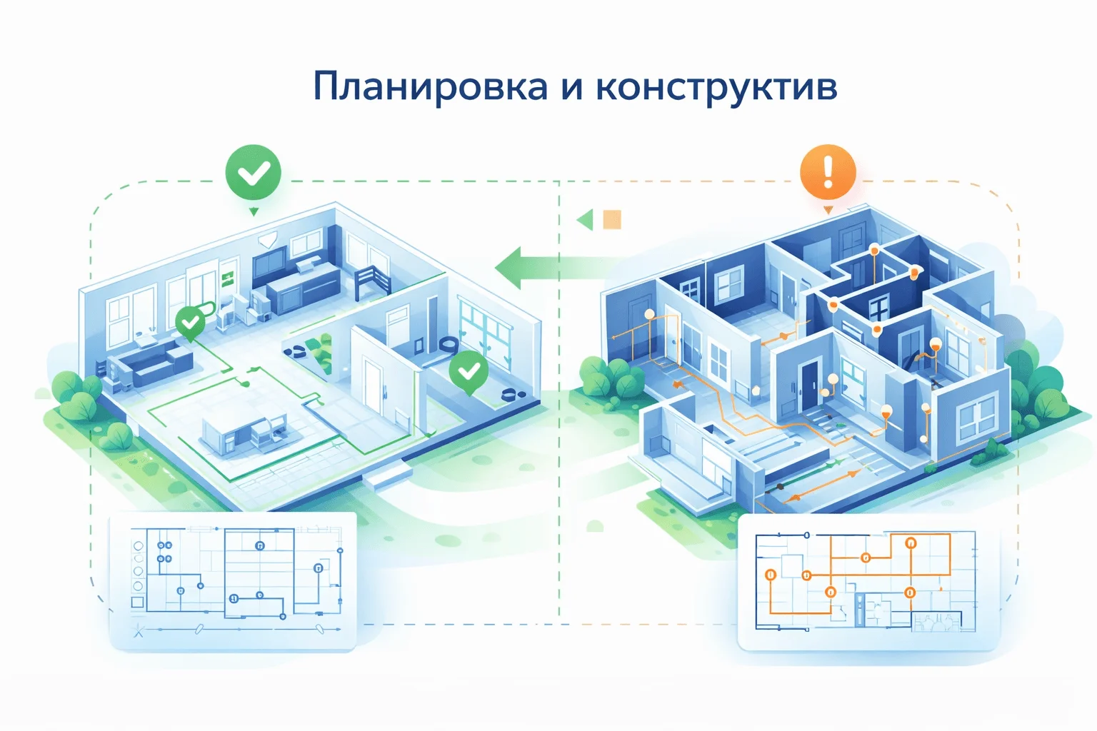 Цена зависит от: планировки и конструктива